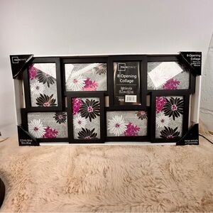 Mainstays Black and Pink Floral Accent‎ Picture Frame